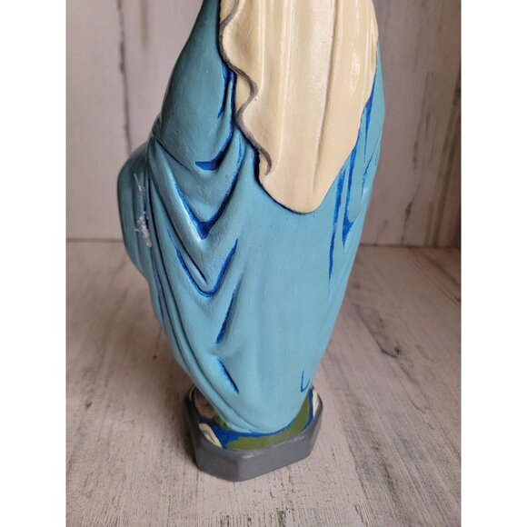 Virgin‎ Mary plaster vintage religious home decor Bible xmas - Picture 7 of 9